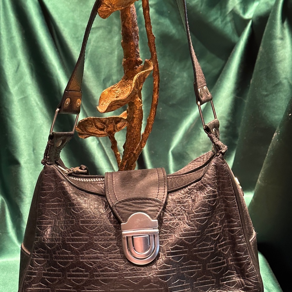 Harley-Davidson black satchel style handbag